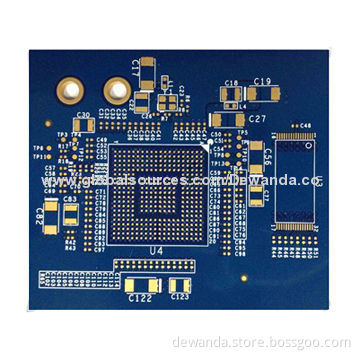 6-layer PCB with LPI (Blue) solder mask, made of FR-4 materials